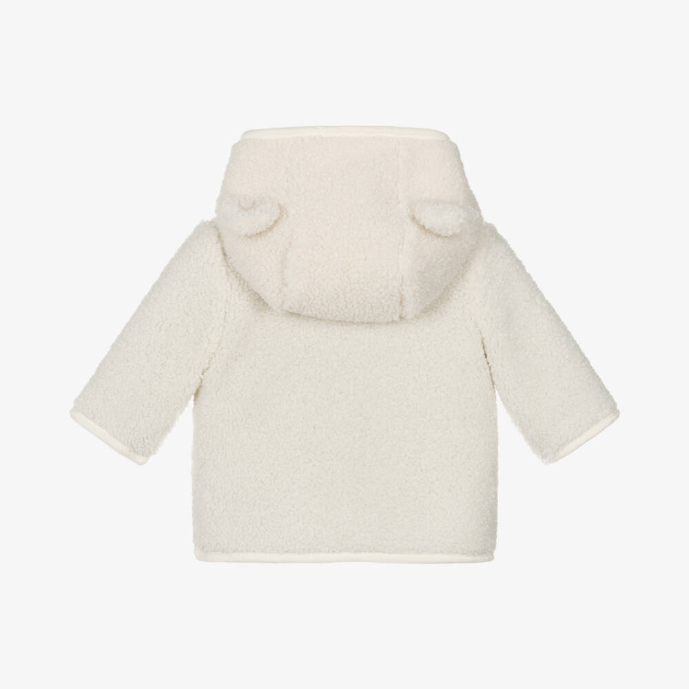 Mayoral Newborn-Boys Ivory & Blue Dual-Sided Coat | Childrensalon Outlet