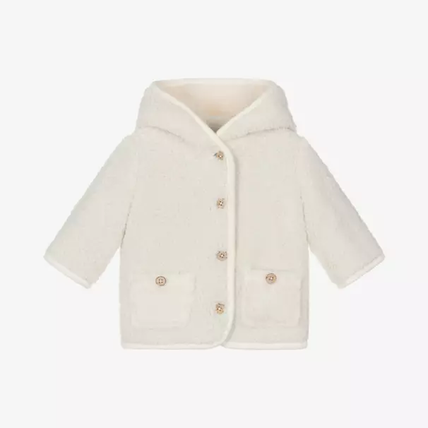 Mayoral Newborn-Boys Ivory & Blue Dual-Sided Coat | Childrensalon Outlet