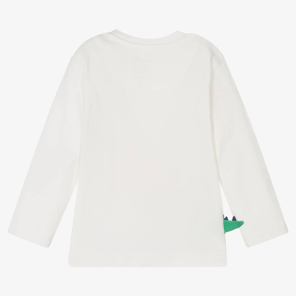 Mayoral-تيشيرت قطن جيرسي لون عاجي أطفال ولادي | Childrensalon Outlet