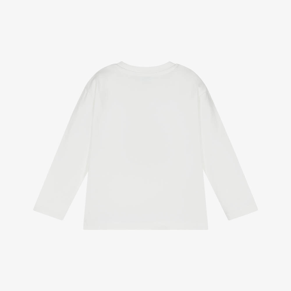 Mayoral-Boys Ivory Cotton Dinosaur Top | Childrensalon Outlet