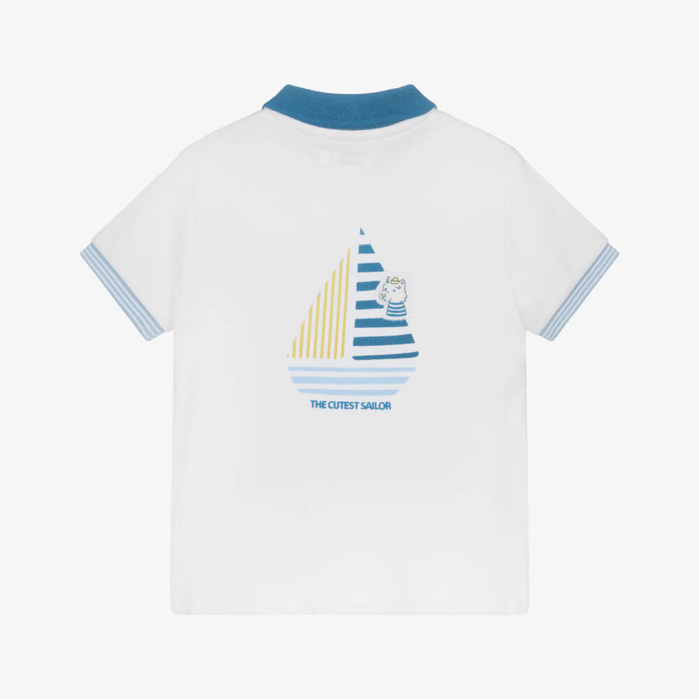 Mayoral-بولو بيكيه بحري قطن عاجي للأولاد | Childrensalon Outlet