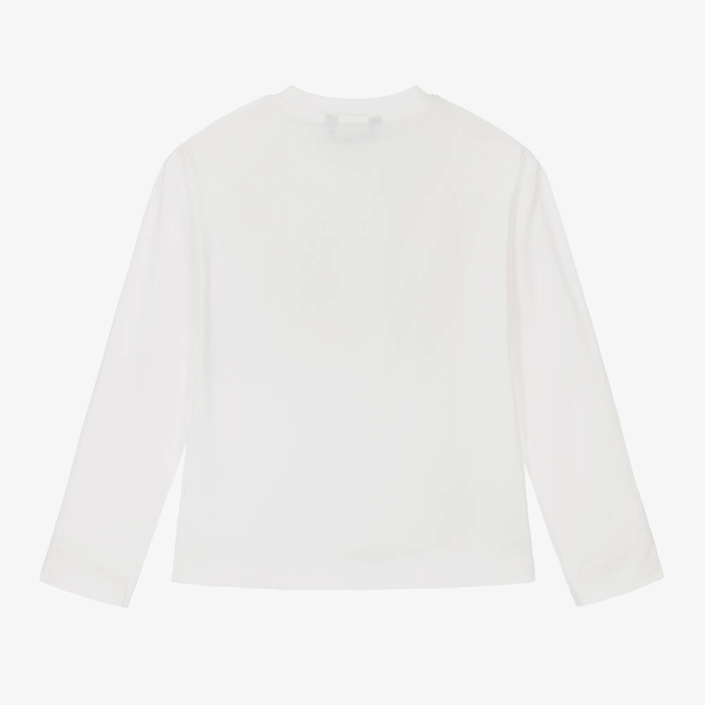 مايورال Nukutavake-توب قطن جيرسي لون عاجي للأولاد | Childrensalon Outlet