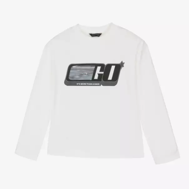 مايورال Nukutavake-توب قطن جيرسي لون عاجي للأولاد | Childrensalon Outlet