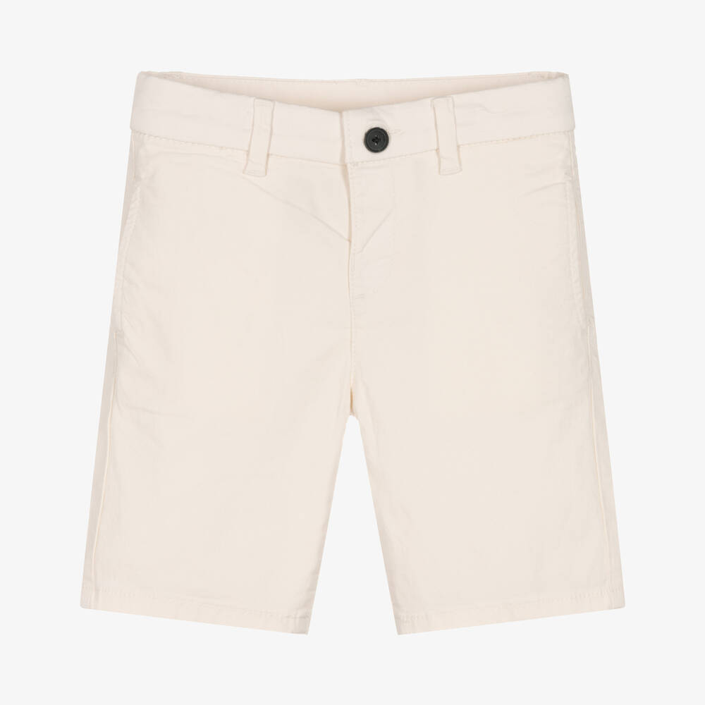 Mayoral-Boys Ivory Cotton Shorts | Childrensalon Outlet