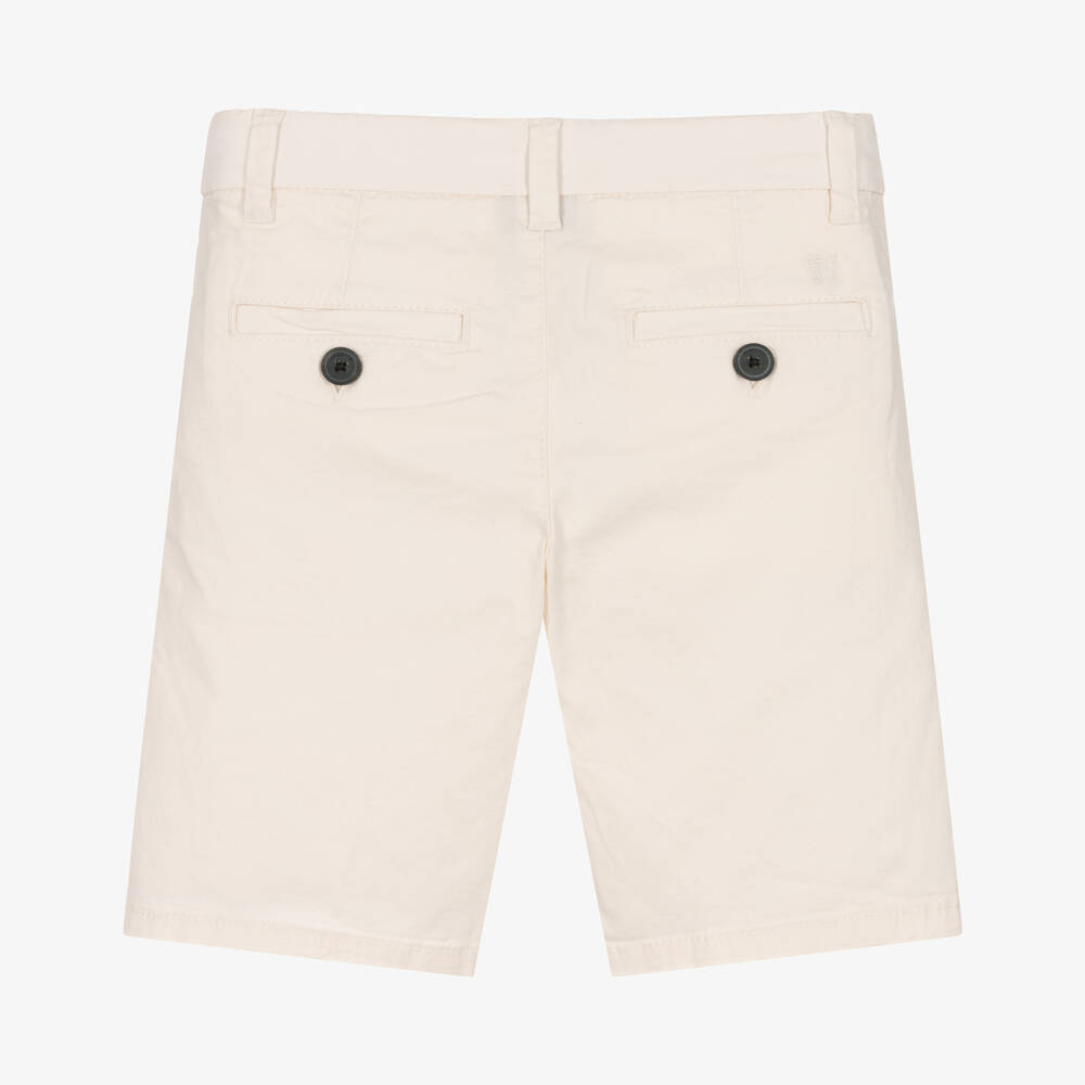 Mayoral-Boys Ivory Cotton Shorts | Childrensalon Outlet