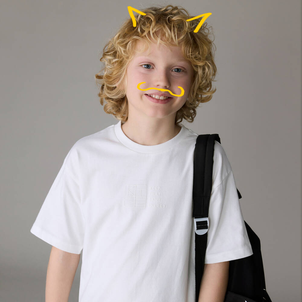 Mayoral Нукутаваке-Футболка кремовая с надписью для мальчиков | Childrensalon Outlet