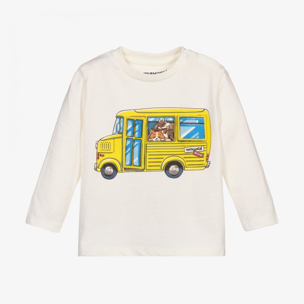 Mayoral - Boys Ivory Cotton Top | Childrensalon