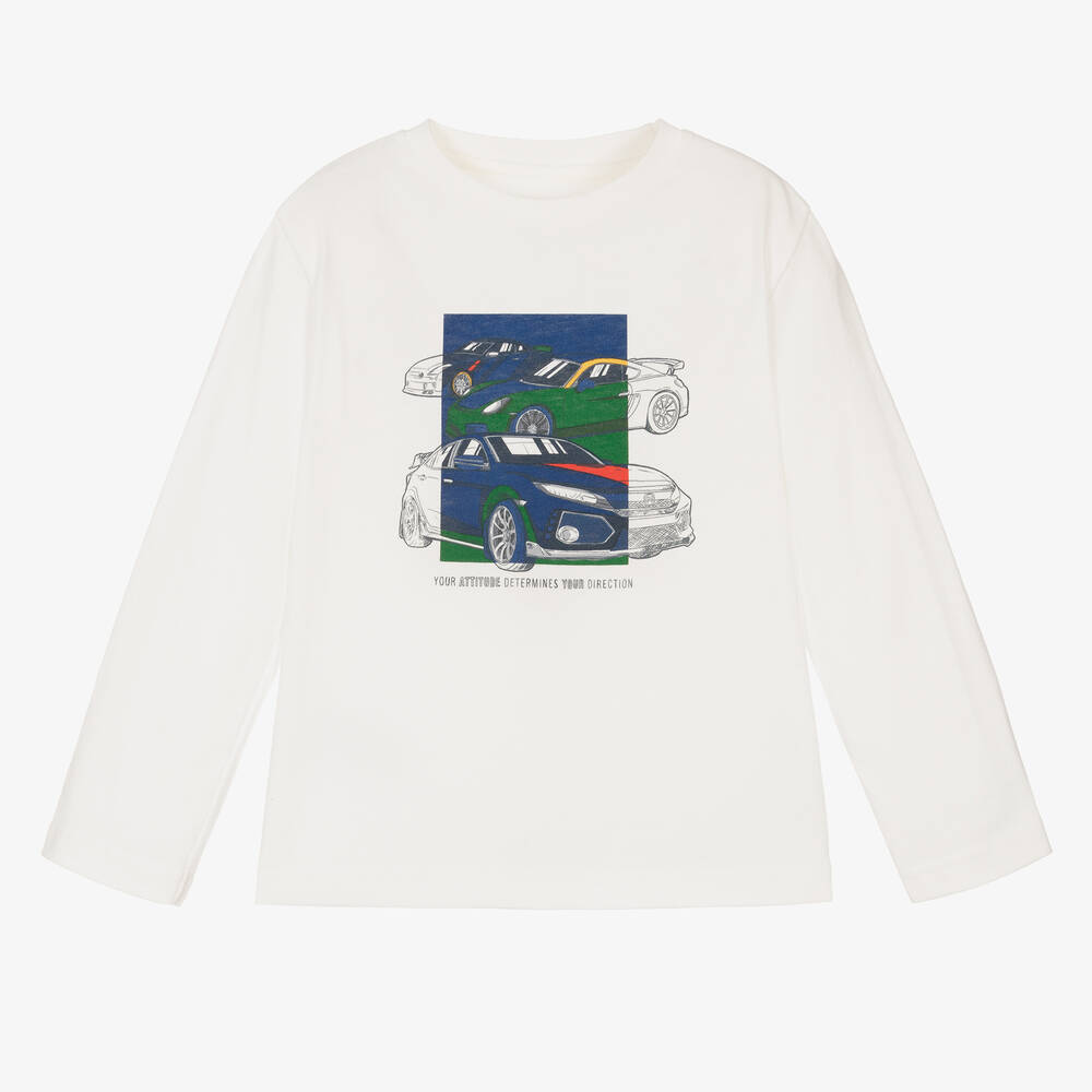 Mayoral-Кремовый хлопковый топ для мальчиков | Childrensalon Outlet