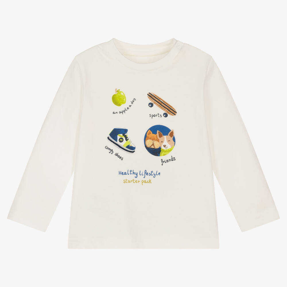 Mayoral - Boys Ivory Cotton Top | Childrensalon