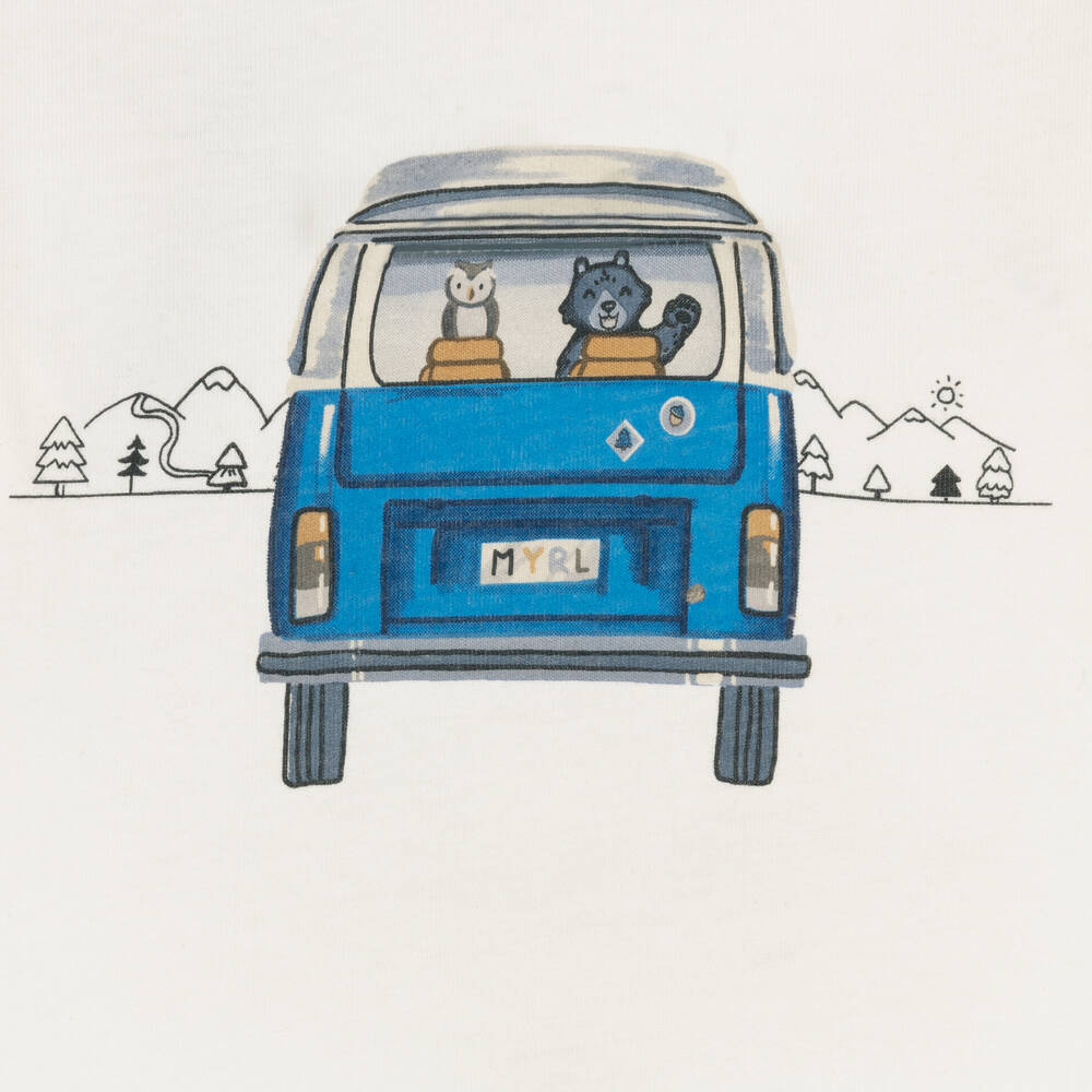 مايورال-توب أطفال ولادي قطن مستدام لون عاجي | Childrensalon Outlet