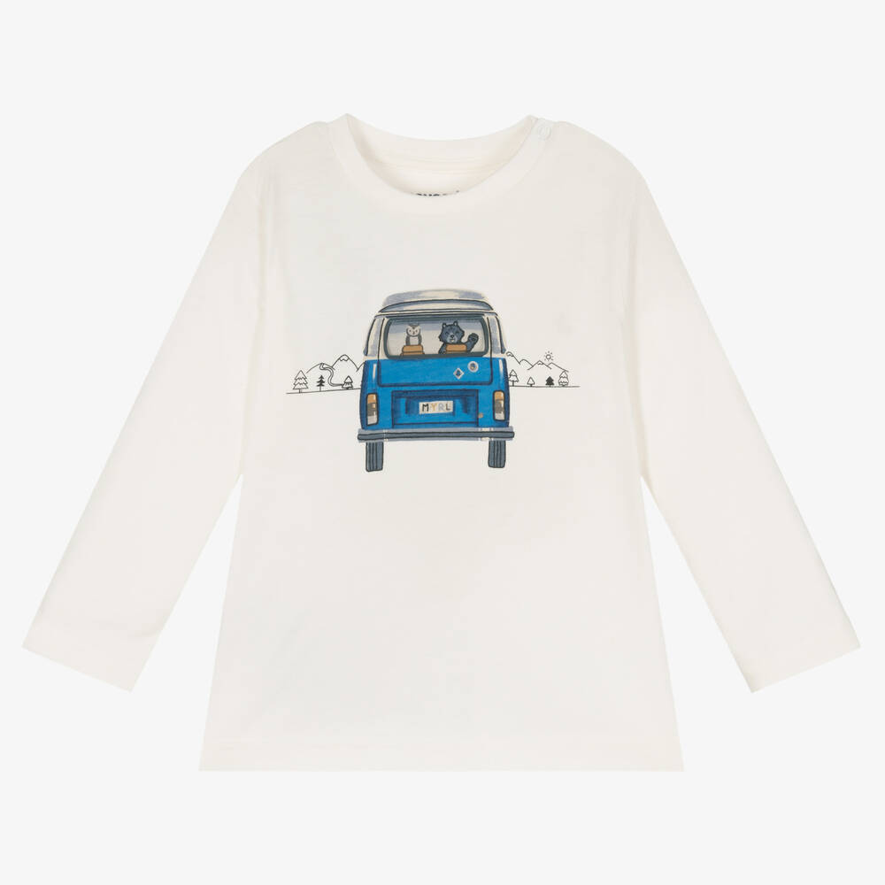 Mayoral - Boys Ivory Cotton Top | Childrensalon