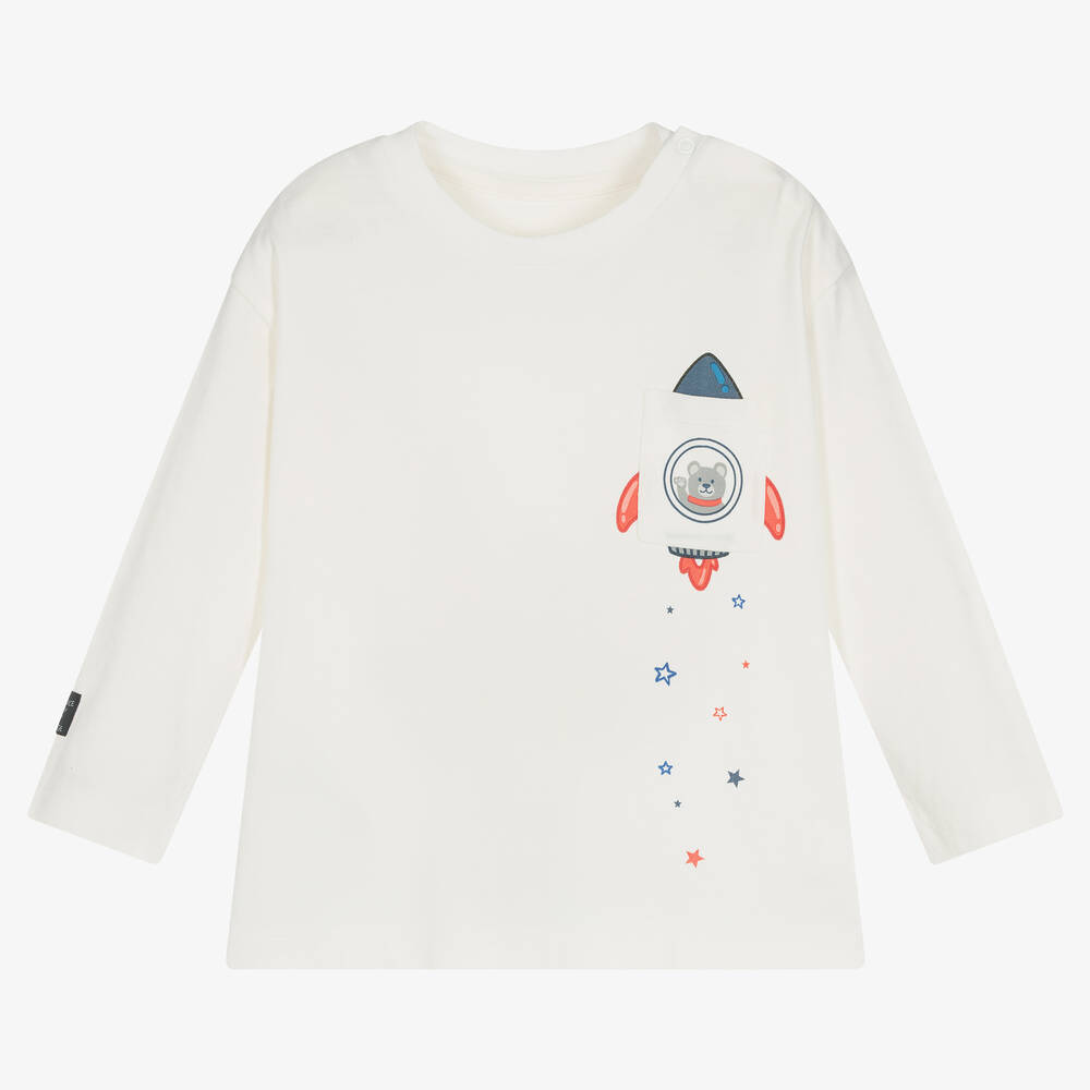 Mayoral-Boys Ivory Cotton Top | Childrensalon Outlet