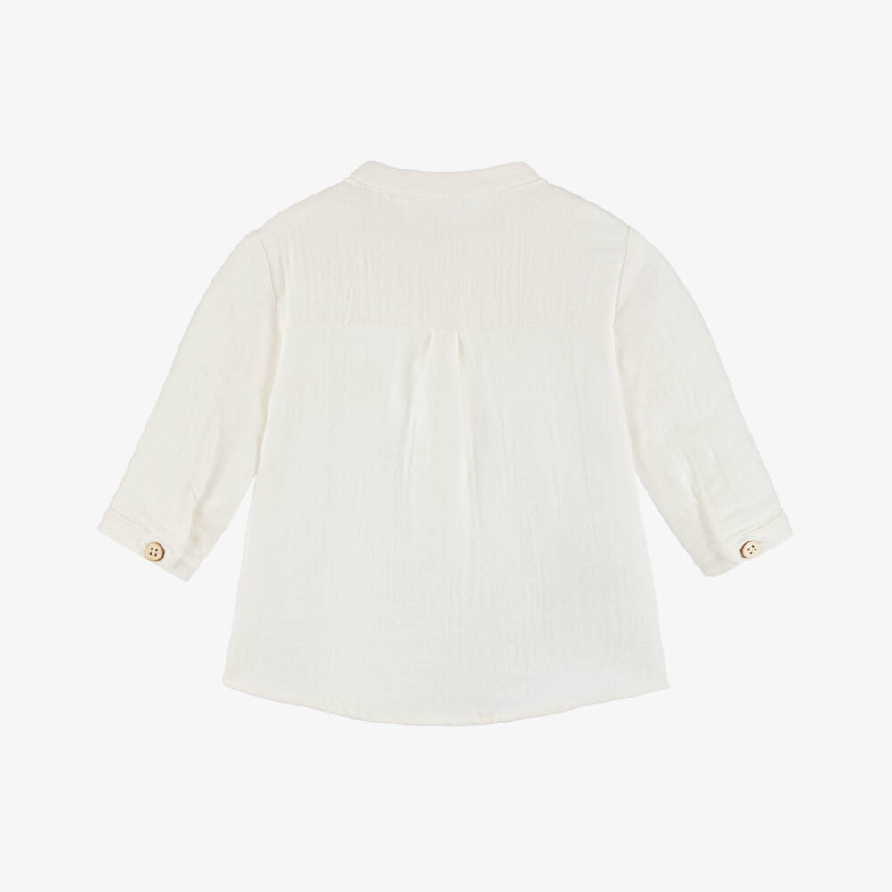 Mayoral Newborn-Boys Ivory Cotton Top | Childrensalon Outlet