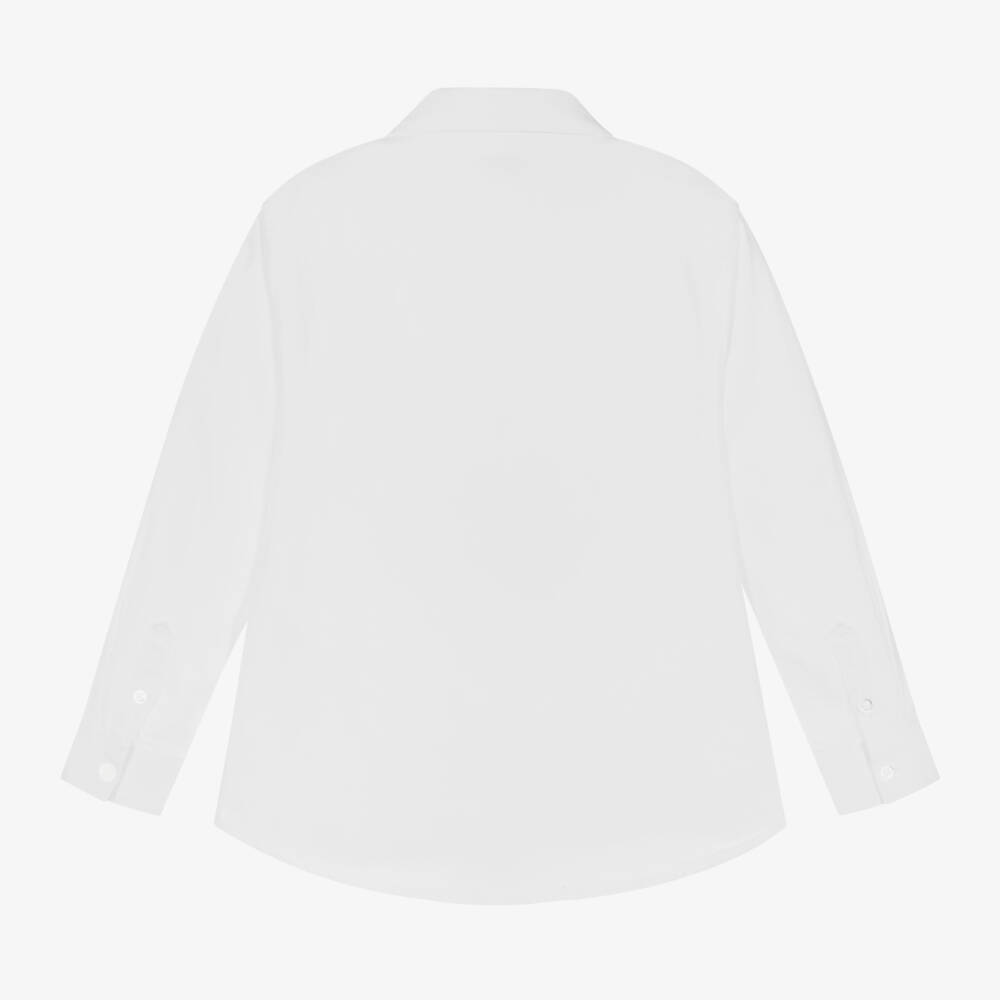 Mayoral-Boys Ivory Cotton Twill Blouse | Childrensalon Outlet