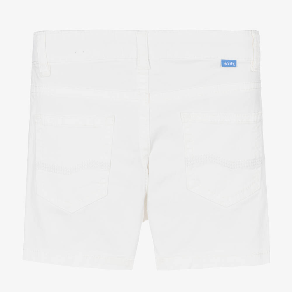 مايورال-شورت أطفال ولادي قطن مستدام تويل لون عاجي | Childrensalon Outlet