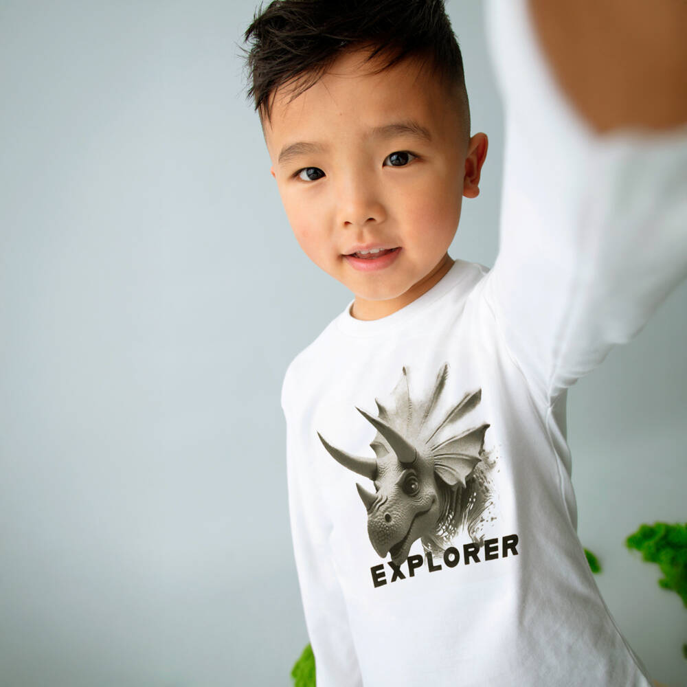 Mayoral-Boys Ivory Dinosaur Adventure Top | Childrensalon Outlet