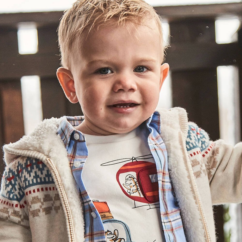 Mayoral-Boys Ivory Helicopter Adventure Tee | Childrensalon Outlet