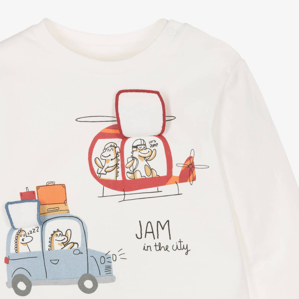 Mayoral-Boys Ivory Helicopter Adventure Tee | Childrensalon Outlet
