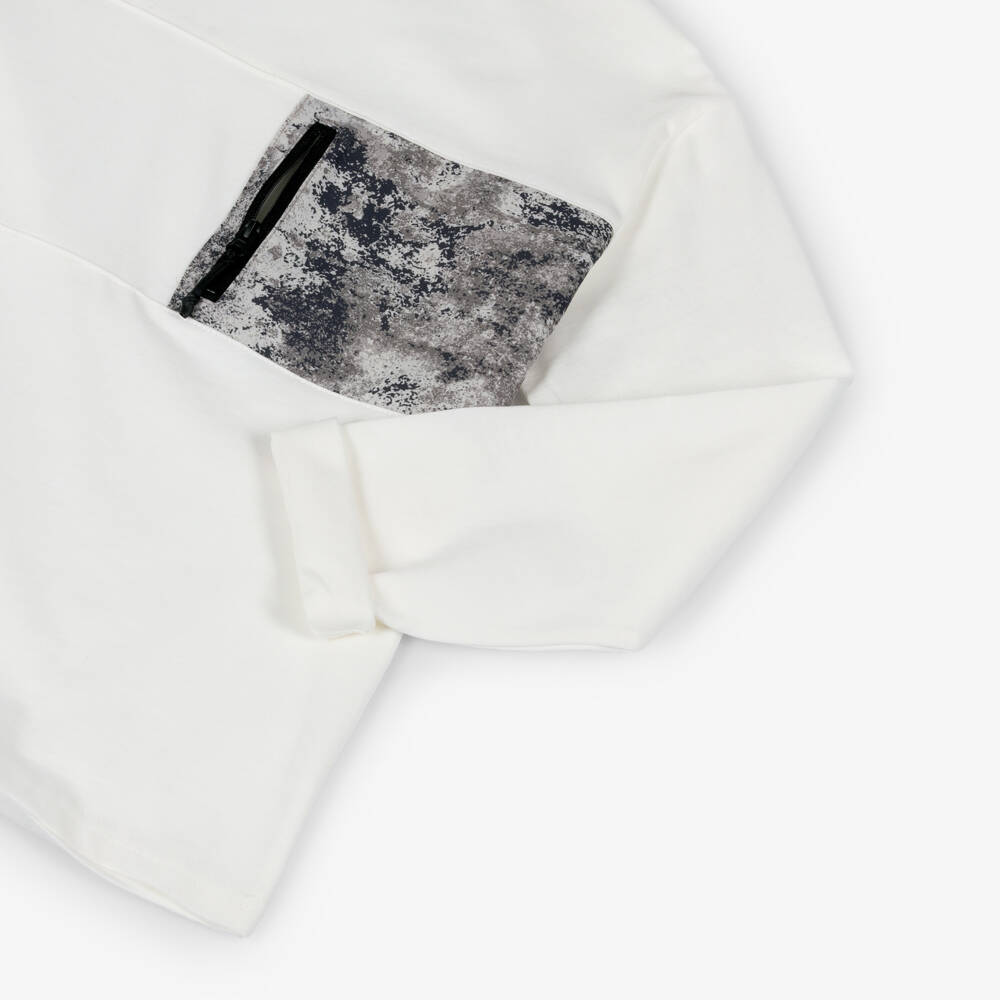 Mayoral Nukutavake-Boys Ivory Jersey Pocket Top | Childrensalon Outlet