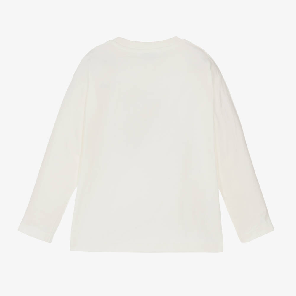 Mayoral-Boys Ivory Shoe Graphic Top | Childrensalon Outlet