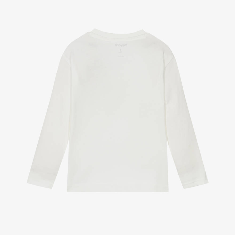 Mayoral-Boys Ivory Truck Long-Sleeve Top | Childrensalon Outlet