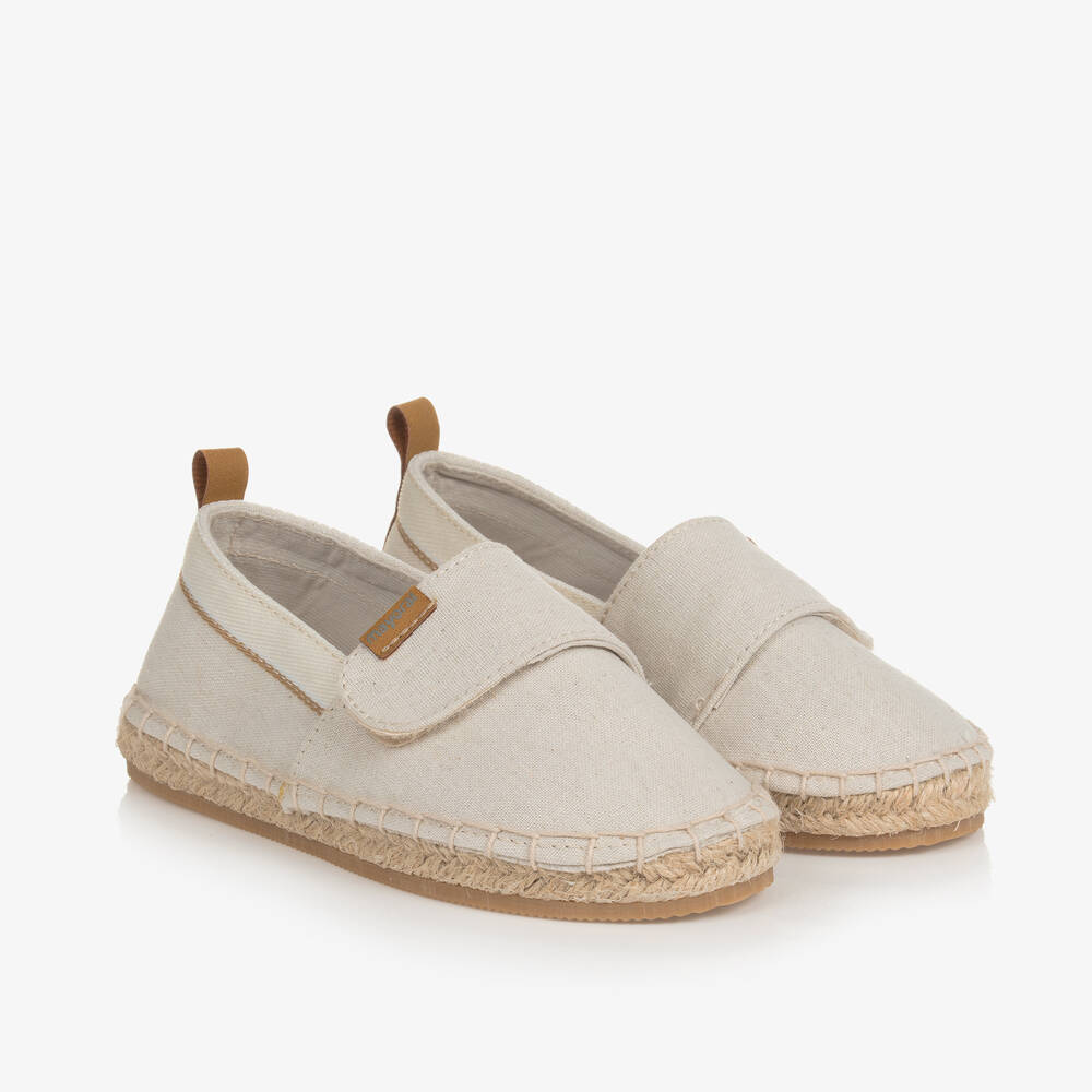 Boys Ivory Woven Espadrilles