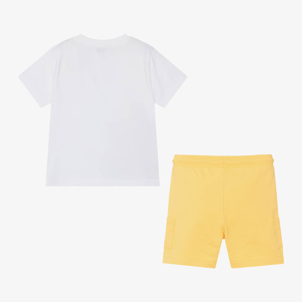 Mayoral-Boys Ivory & Yellow Cotton Shorts Set | Childrensalon Outlet