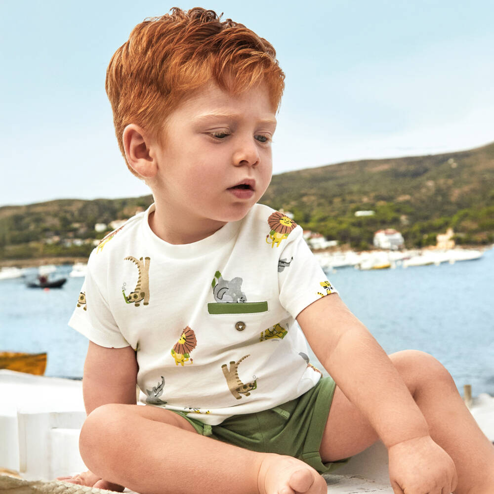 Mayoral-Boys Jungle Adventure Shorts Ensemble | Childrensalon Outlet