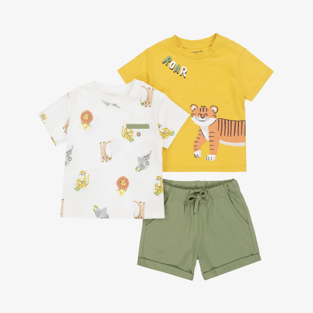 Mayoral-Boys Jungle Adventure Shorts Ensemble | Childrensalon Outlet