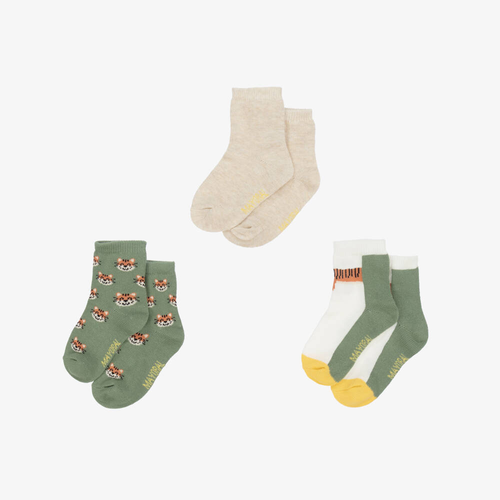 Mayoral-Boys Jungle Adventure Socks Trio | Childrensalon Outlet