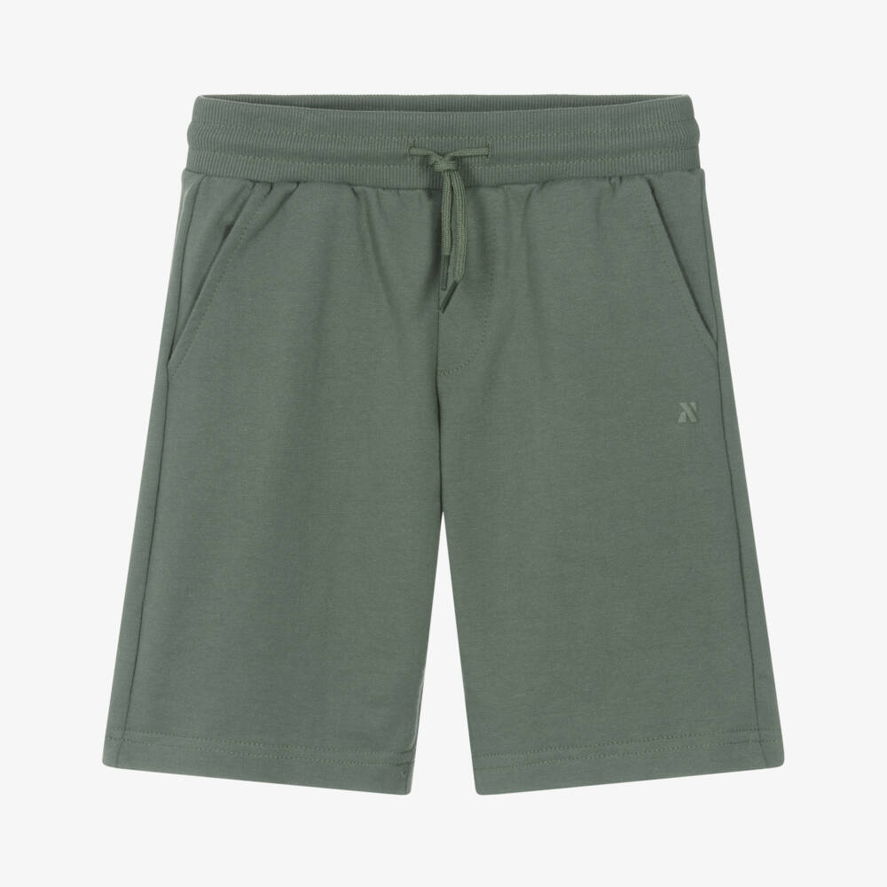 Mayoral Nukutavake-Boys Khaki Cotton Blend Shorts | Childrensalon Outlet