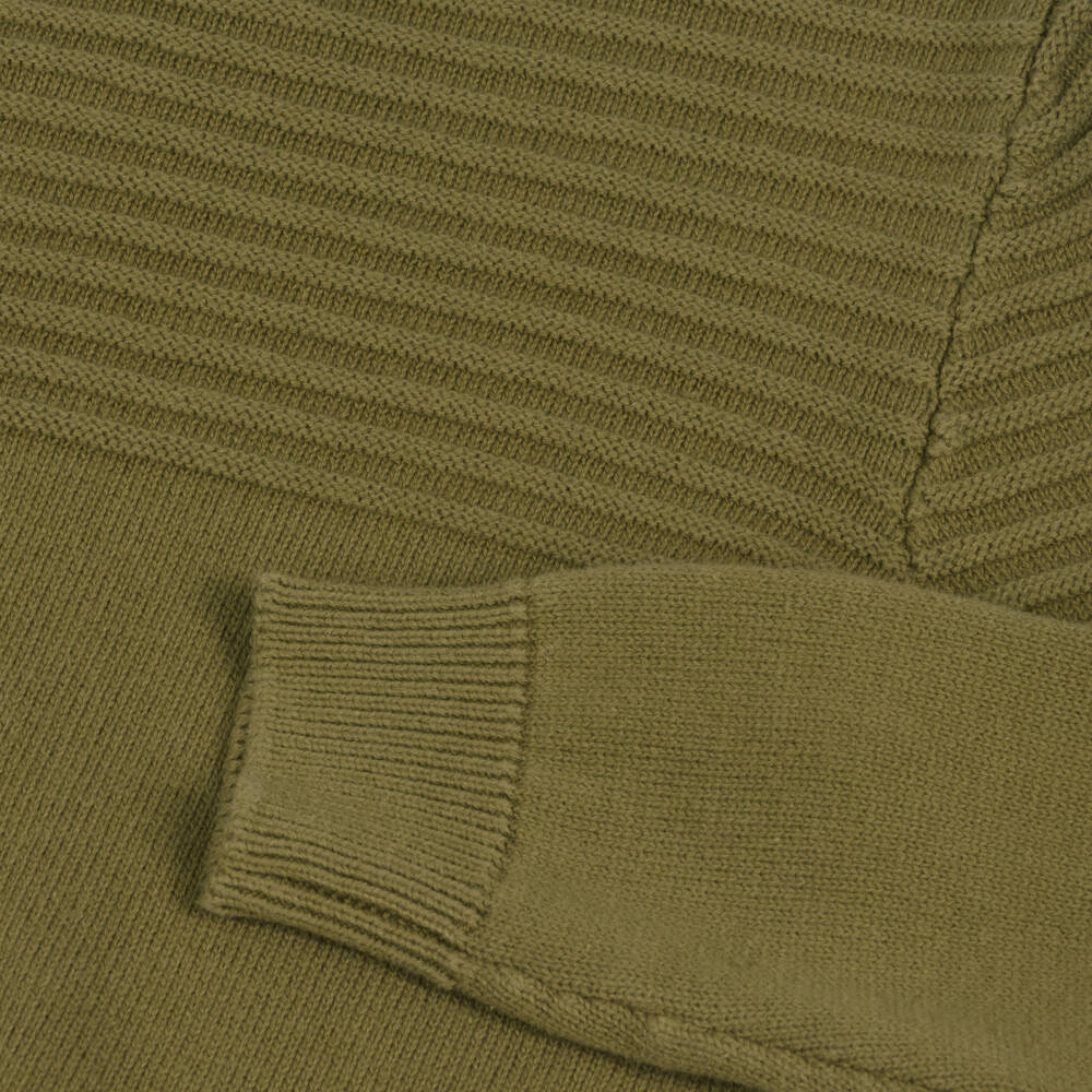 Mayoral Nukutavake-بلوفر قطن محبوك لون أخضر كاكي للأولاد | Childrensalon Outlet