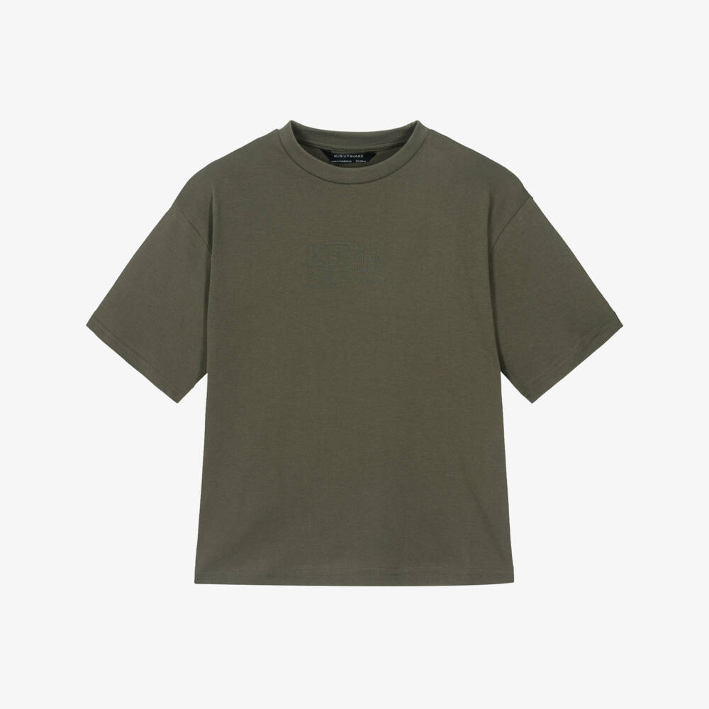 Mayoral Нукутаваке-Boys Khaki Graphic Tee | Childrensalon Outlet