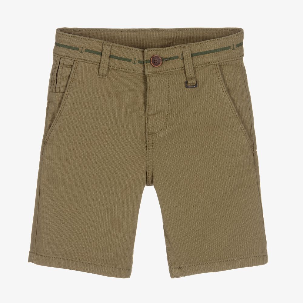 Mayoral - Khakigrüne Baumwollshorts (J) | Childrensalon