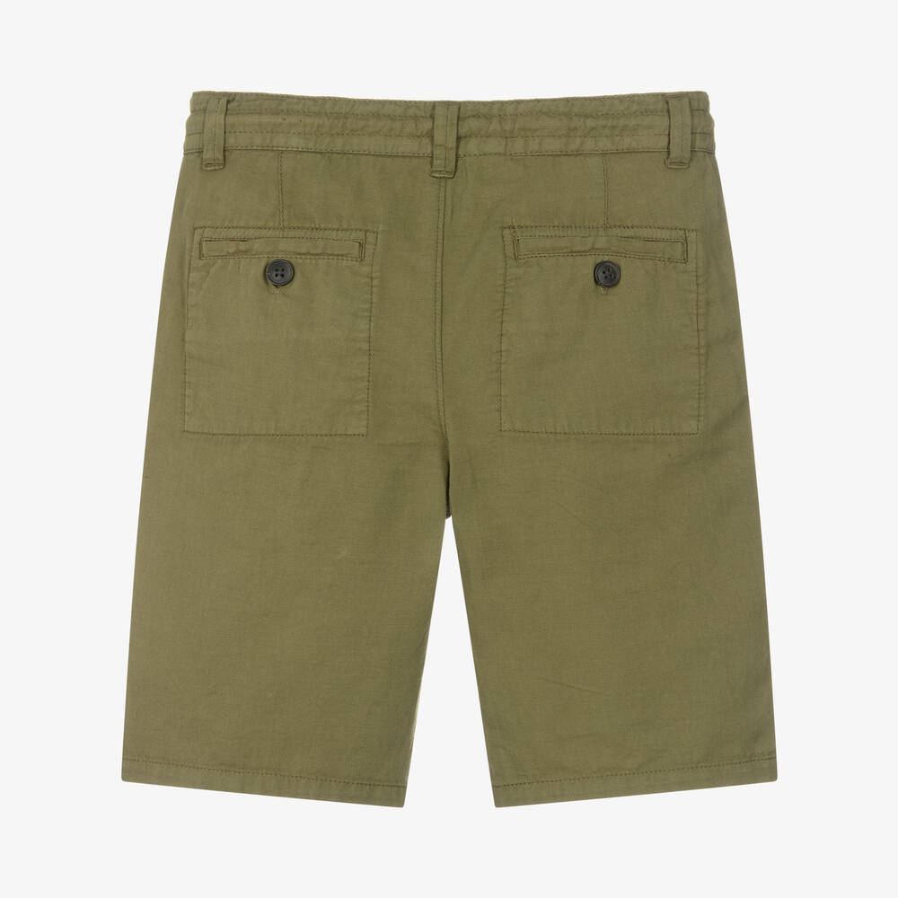 Mayoral Нукутаваке-Хлопковые шорты цвета хаки | Childrensalon Outlet