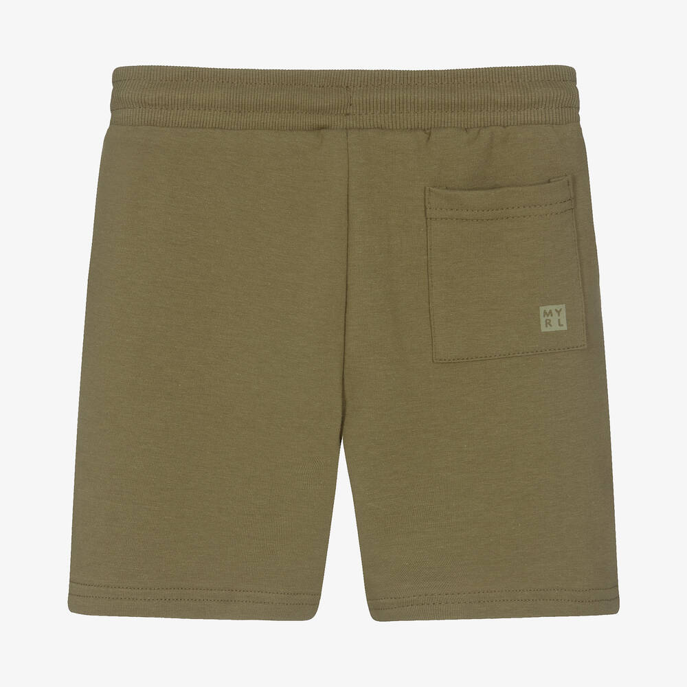 Mayoral Boys Khaki Green Jersey Shorts Childrensalon Outlet