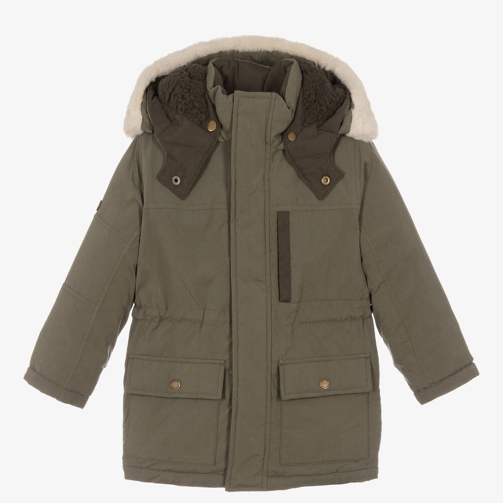 Mayoral - Boys Khaki Green Parka | Childrensalon