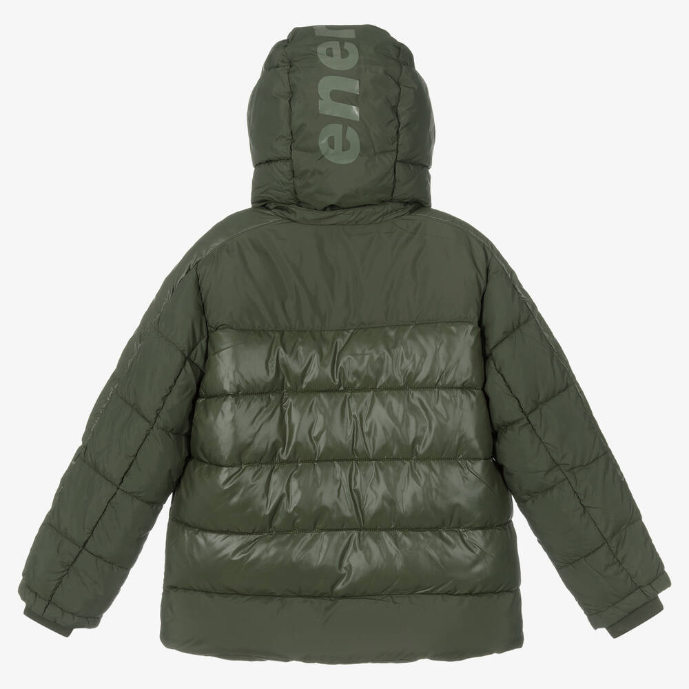 Mayoral Nukutavake-Boys Khaki Green Puffer Jacket | Childrensalon Outlet