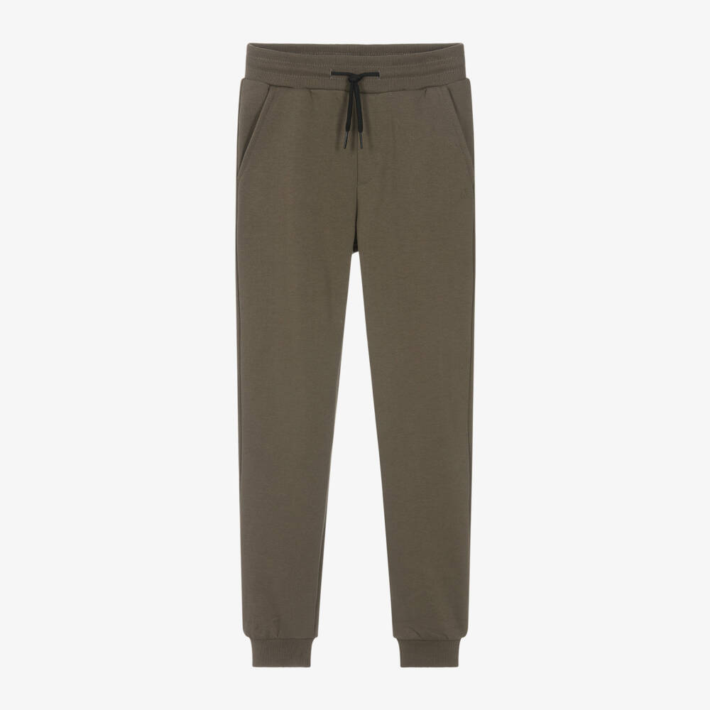 Mayoral Nukutavake-Boys Khaki Knit Joggers | Childrensalon Outlet