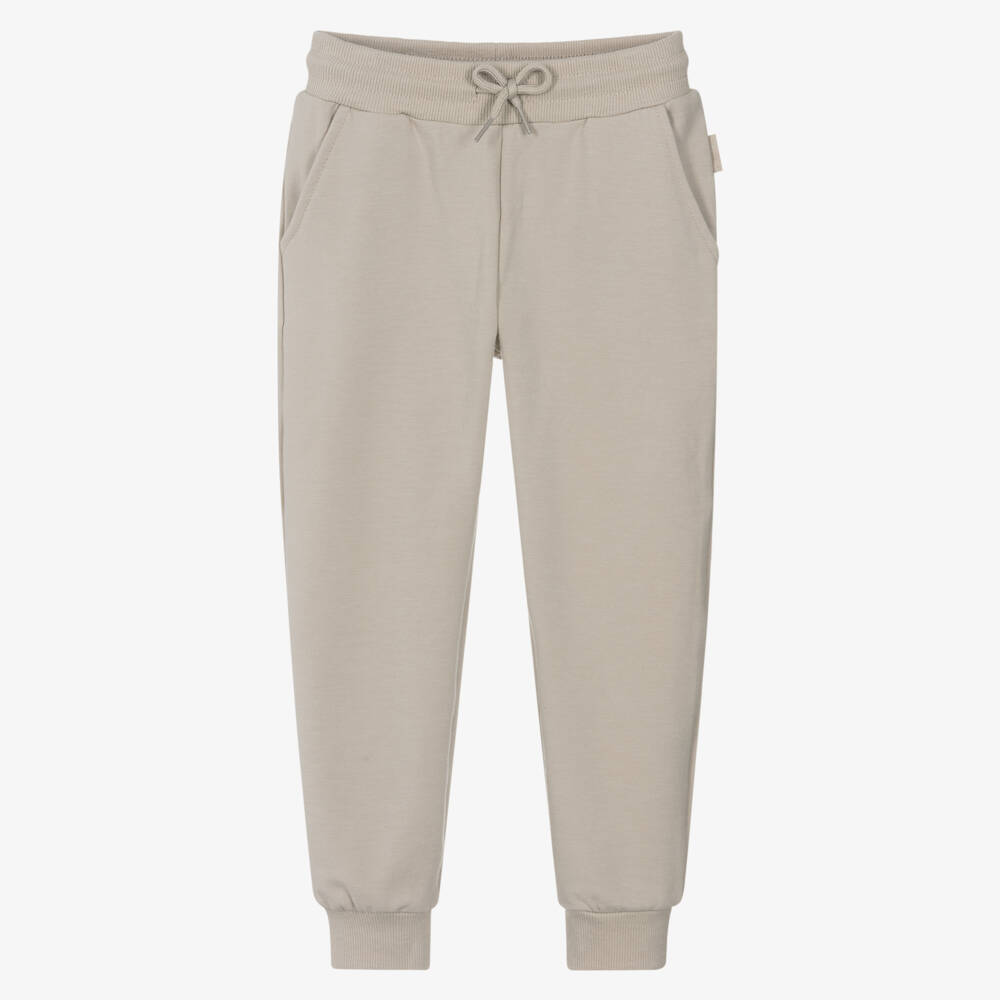 Mayoral-Boys Light Beige Cotton Jersey Joggers | Childrensalon Outlet