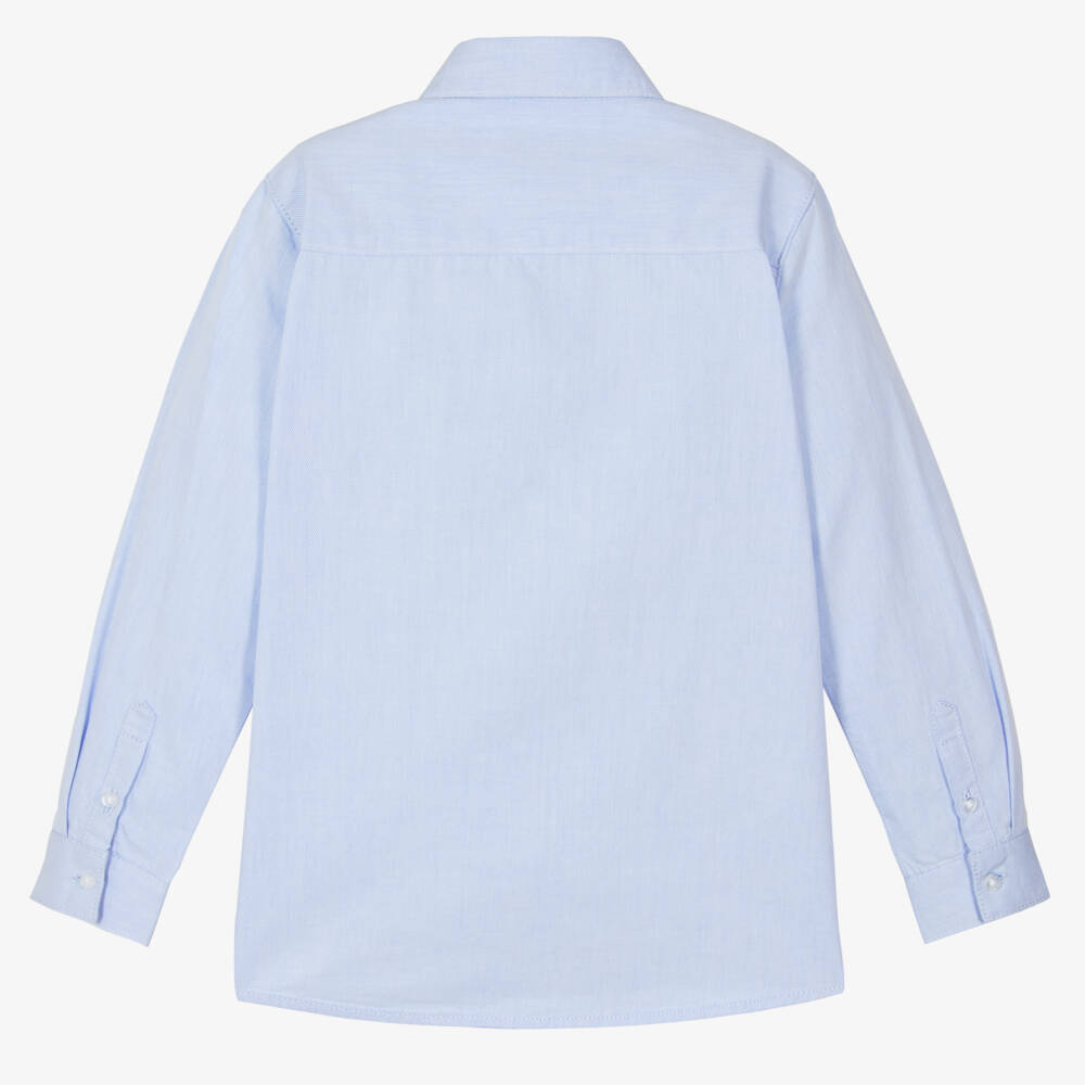 Mayoral-Boys Light Blue Cotton Shirt | Childrensalon Outlet