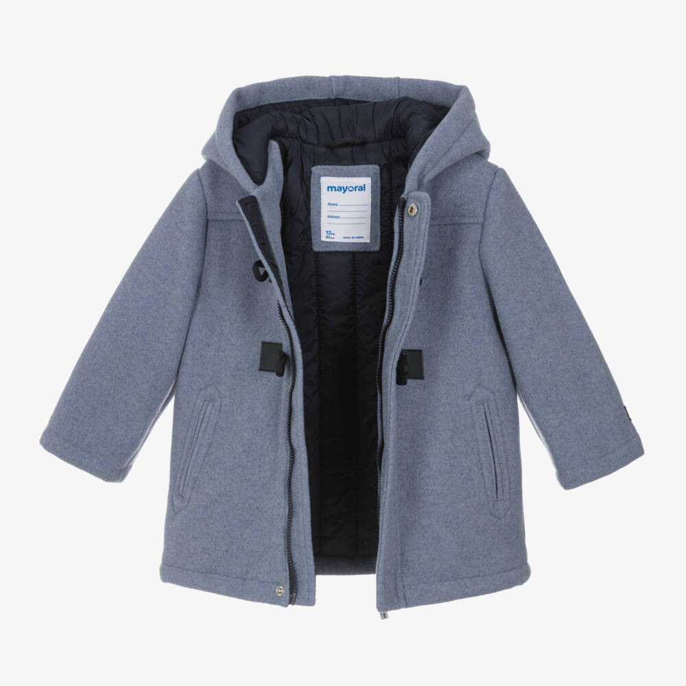 Mayoral-Boys Light Blue Duffle Jacket | Childrensalon Outlet
