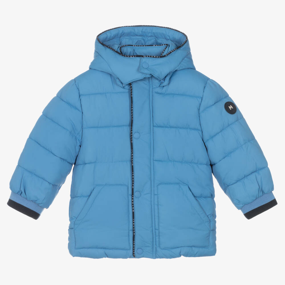 Mayoral-Boys Light Blue Padded Jacket | Childrensalon Outlet