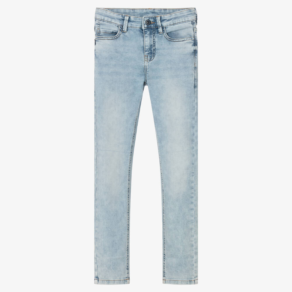 Mayoral Nukutavake - Jean slim bleu clair en denim | Childrensalon