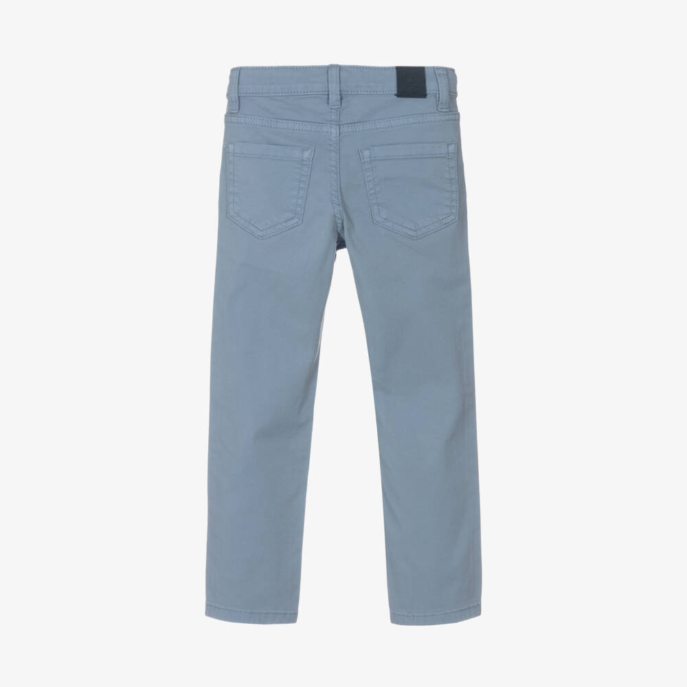 Mayoral-Boys Light Blue Slim Trousers | Childrensalon Outlet