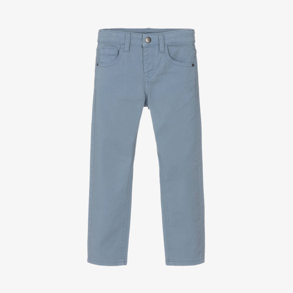 Mayoral-Boys Light Blue Slim Trousers | Childrensalon Outlet