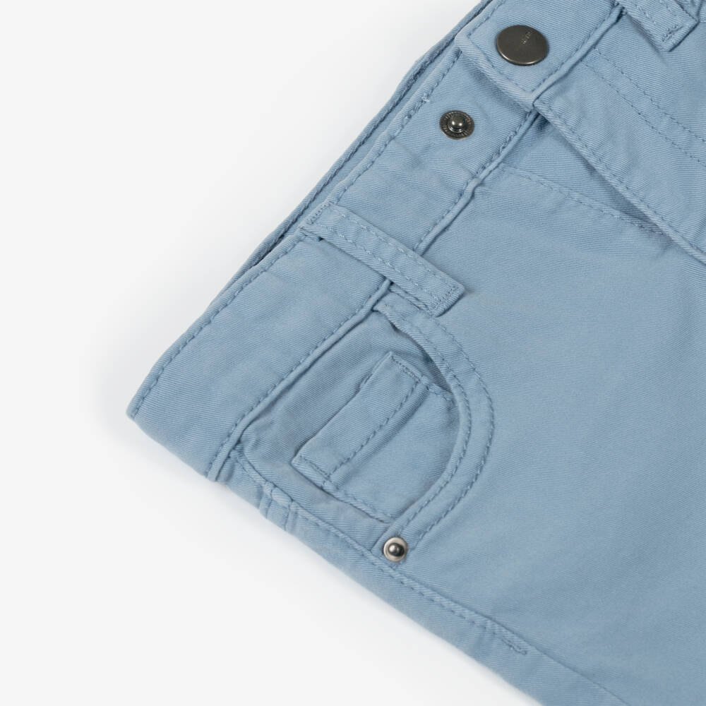 Mayoral-Boys Light Blue Slim Trousers | Childrensalon Outlet