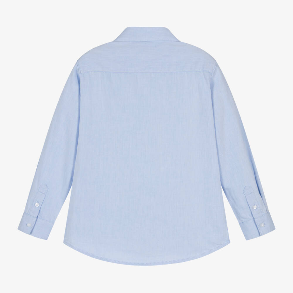 Mayoral-Boys Light Blue Twill Shirt | Childrensalon Outlet