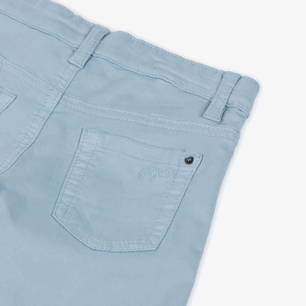 Mayoral-Boys Light Blue Twill Shorts | Childrensalon Outlet