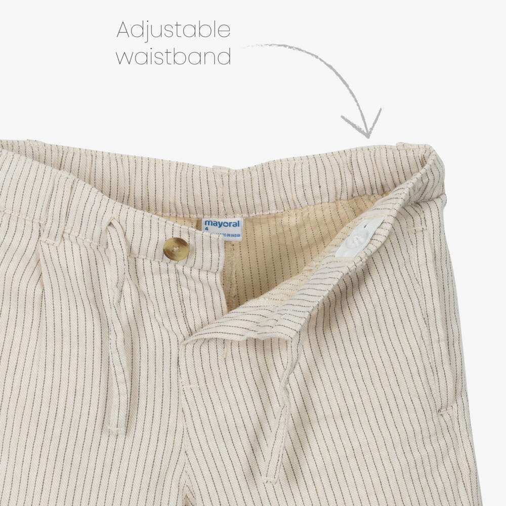 Mayoral-Кремовый комплект из льняной смеси для мальчиков | Childrensalon Outlet